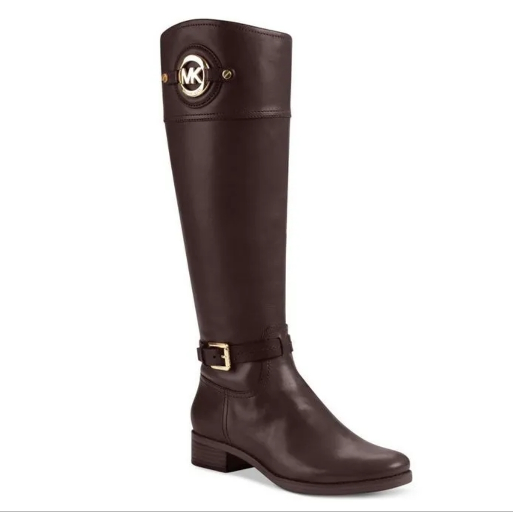 Michael Kors Stockard Riding Boots in Coffee
